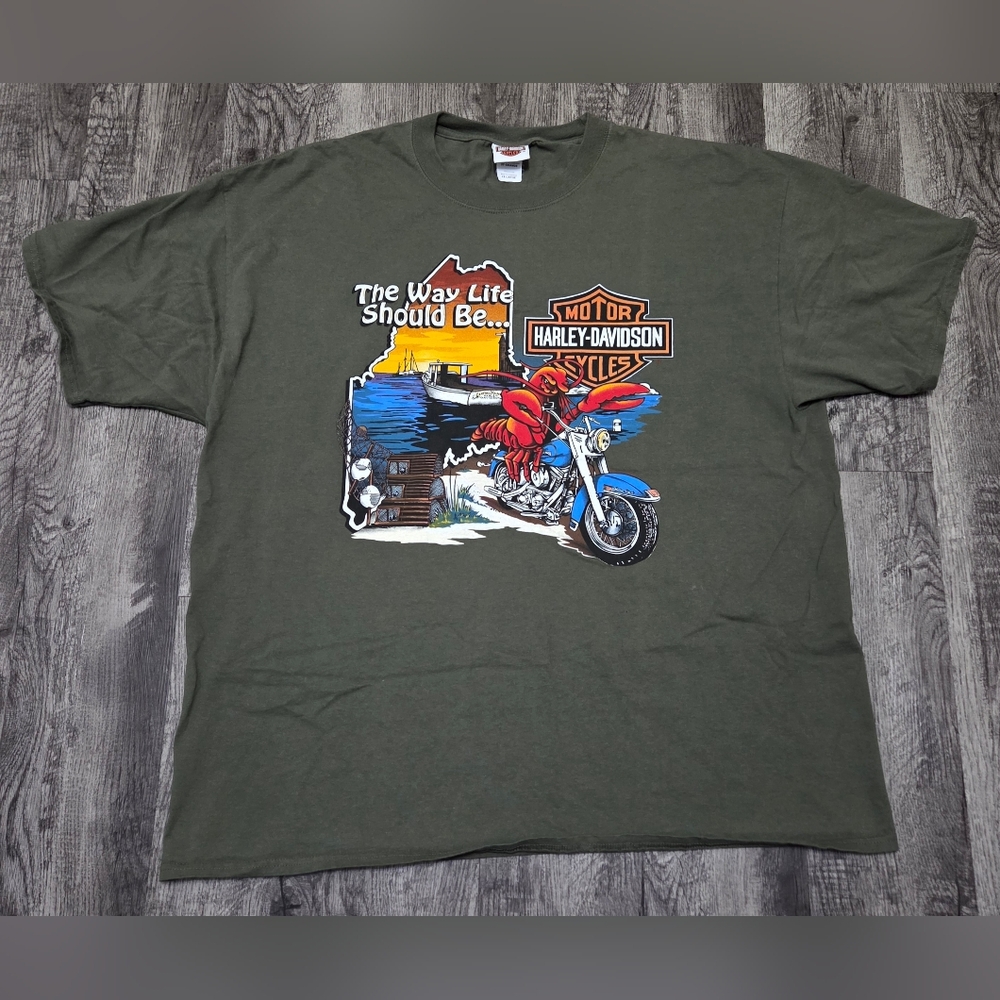Harley Davidson Olive Men's Short Sleeve Tee
